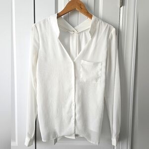 Sheer White Women's Blouse